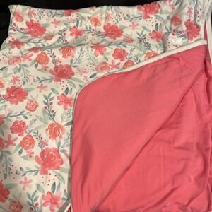 Copper Pearl 42x46 Premium Knit Baby 3 Layer Stretch Quilt Blanket Flower Garden